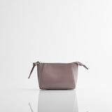 Purple-Brown 3 Panel PU Cosmetic Bag