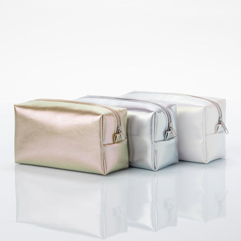 Metallic Rectangle Cosmetic Bags